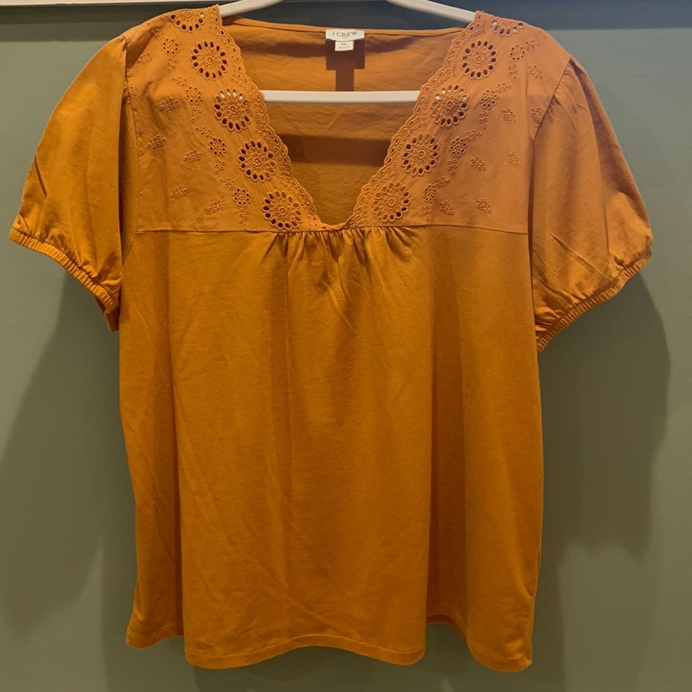 J. Crew Eyelet Top